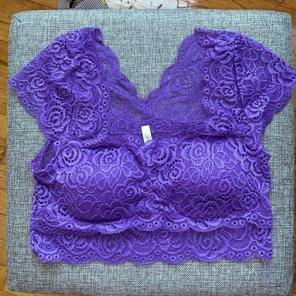 Floral Laced Bra/Crop top - one size